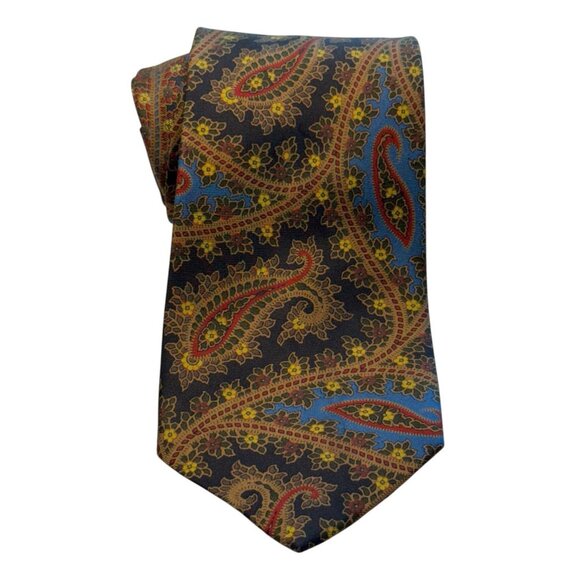 Vintage John Comfort London England for Hassis Newtown Square PA Silk Tie - Picture 1 of 7